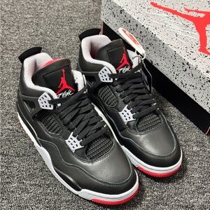 Air Jordan 4 Retro Bred Black Cement Shoes